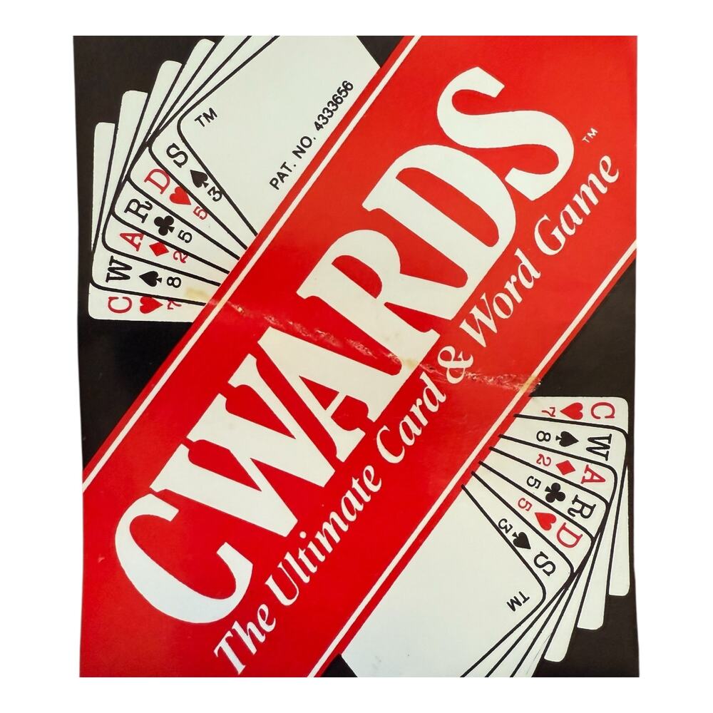 CWARDS Card & Word Game 1983 - Patent 4,333,656